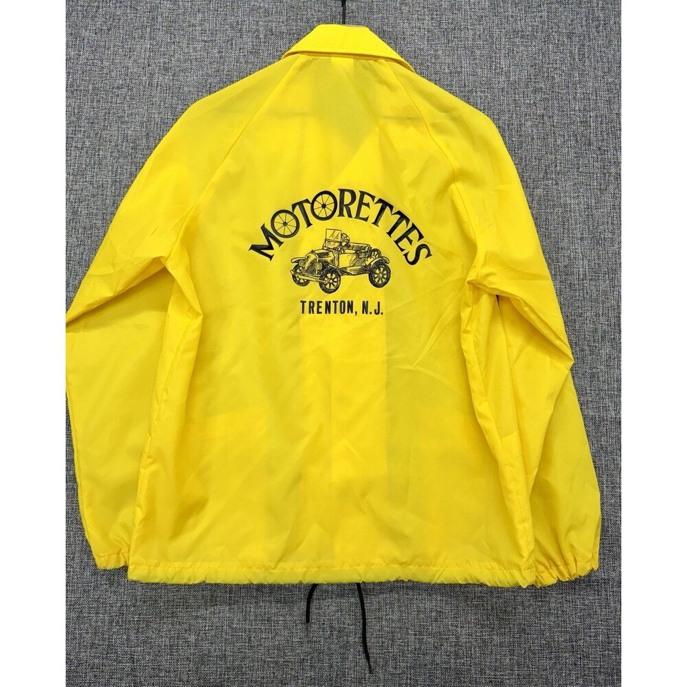 Vintage 80’s Ladies Motorettes Trenton NJ Jacket Windbreaker Size Medium Yellow